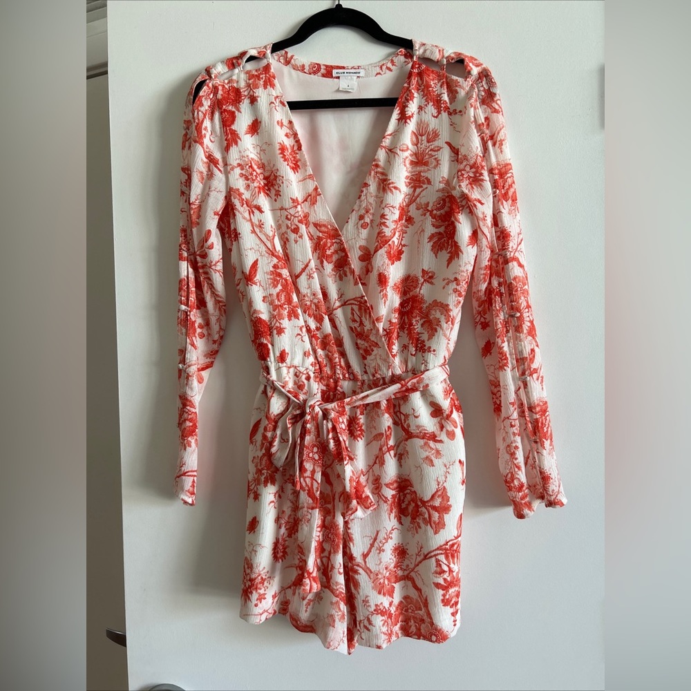Club Monaco Makayla Orange Floral Romper